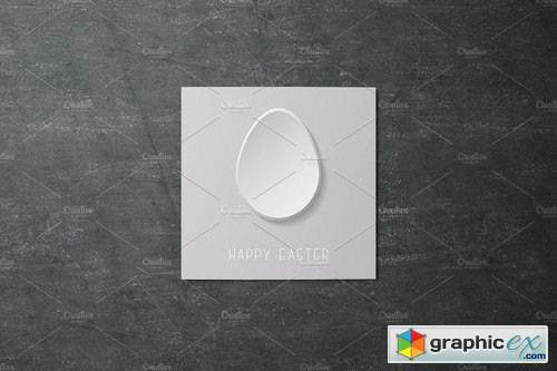 Greeting happy easter paper cards.
