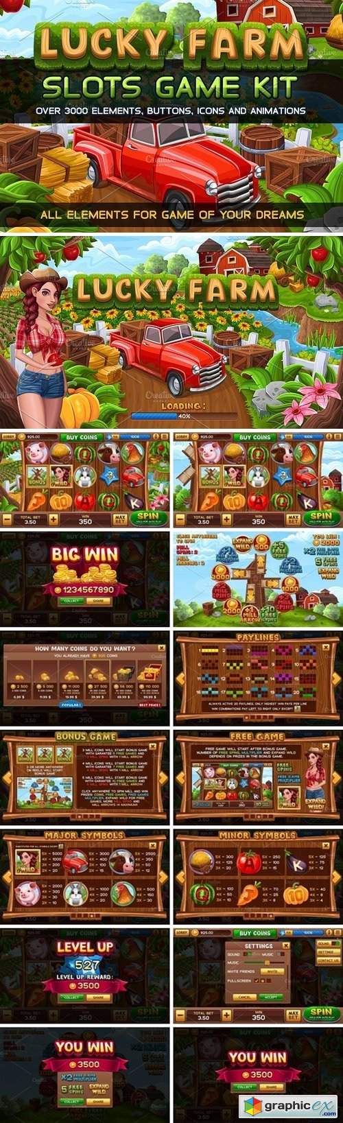 Lucky Farm Slots Game KIT
