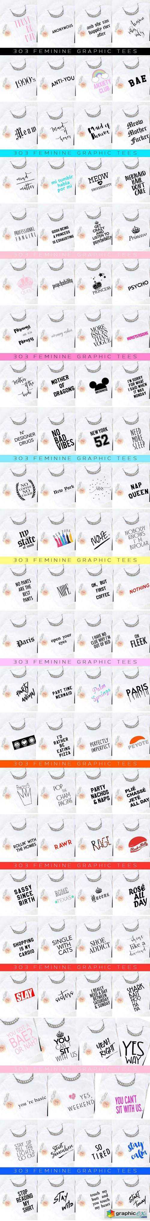 Big Bundle-Feminine Graphic Tees