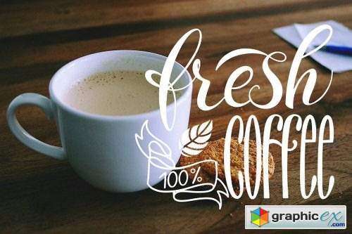 Coffee Lettering Set 2302954