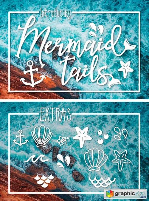 Fontbundles - Mermaid Tails a Handwritten Typeface