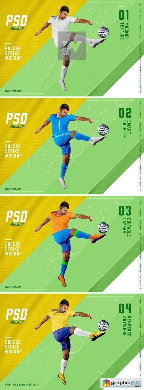 Soccer Strike PSD Mockup Template