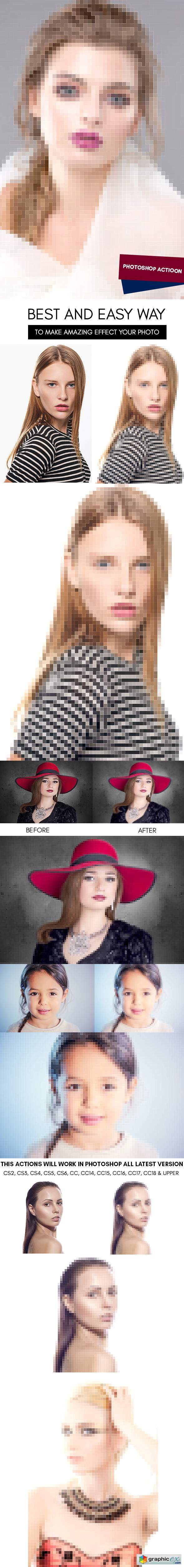 Pixel Art Photoshop Action