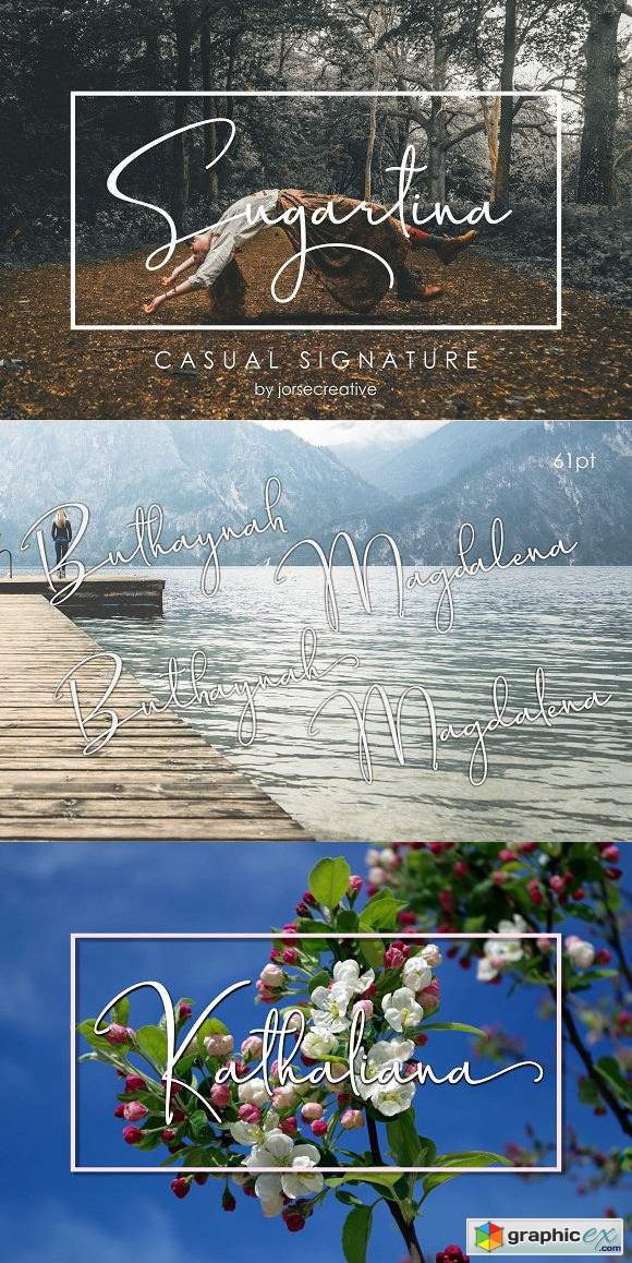 Sugartina Font Signature