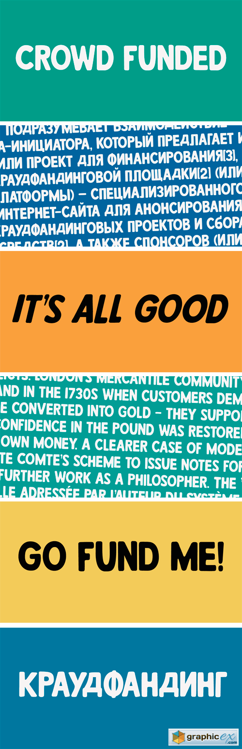 Crowd Funded Font Family