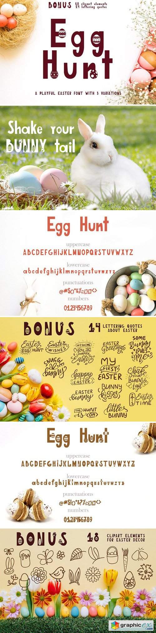 Egg Hunt-decorated font