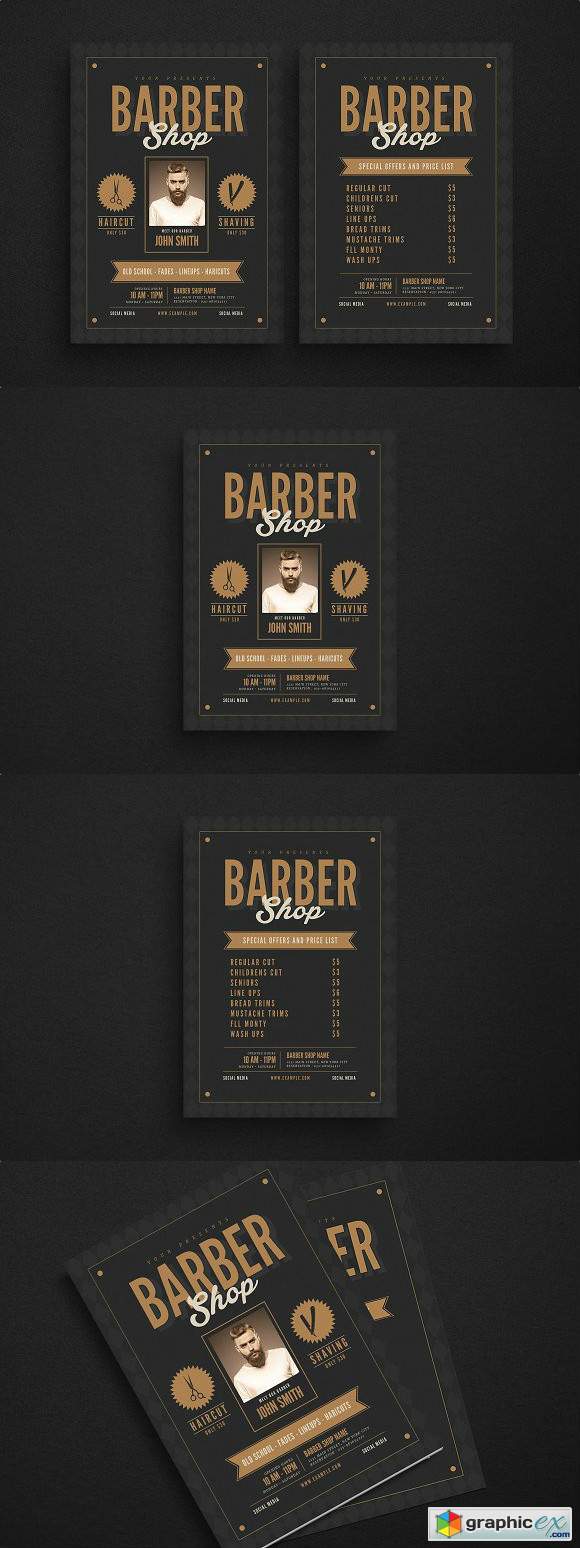 Hipster Barbershop Flyer