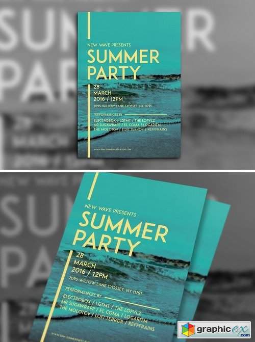 Simple Summer Party Flyer