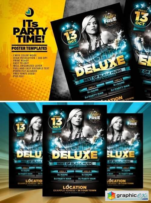 Night Deluxe Flyer Template