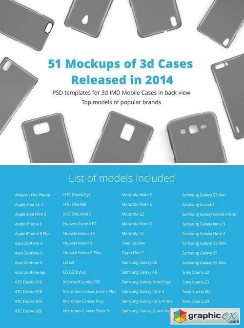 3d IMD Phone CaseMockups Bundle 2014