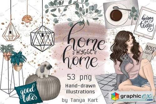 Home Hygge Home Hand Painted Design