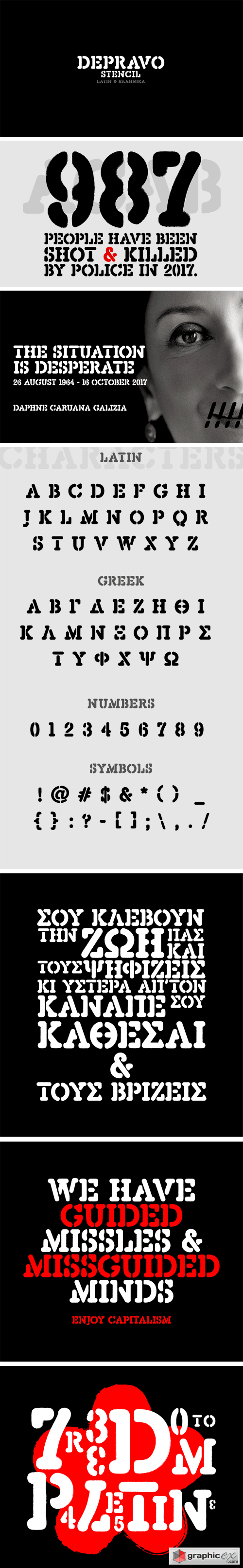 Depravo Stencil Font