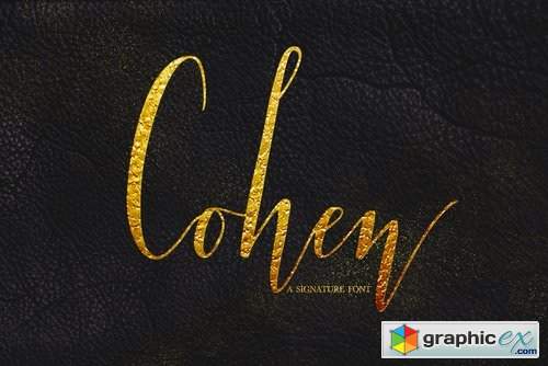 Cohen signature font