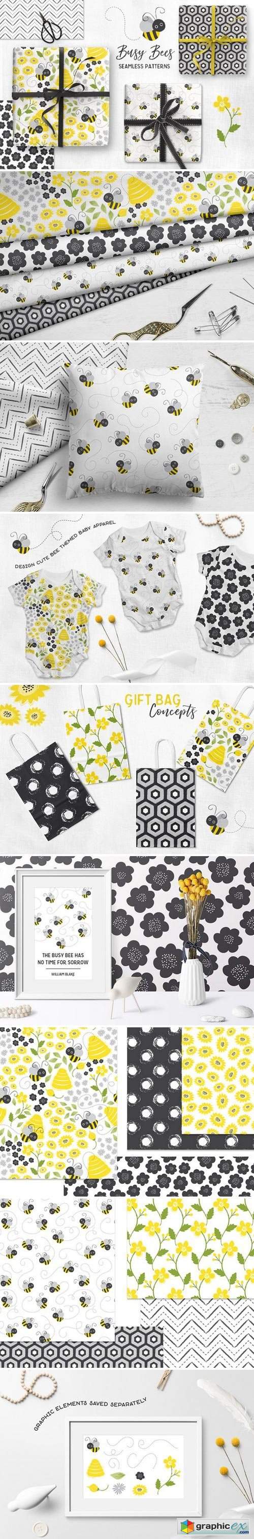 Busy Bees Baby Vector Patterns
