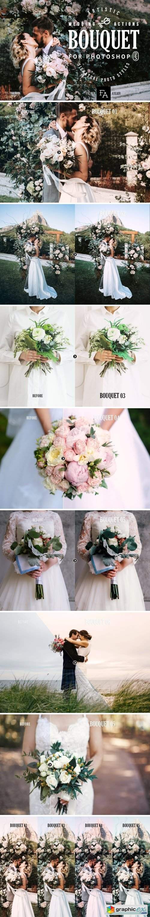 Bouquet Wedding Photoshop Actions