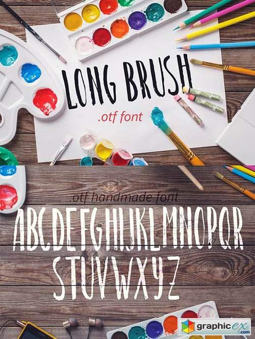 Long brush font