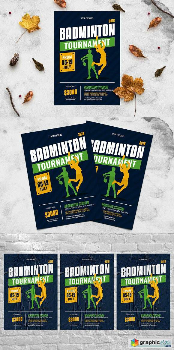 Badminton Tournament Flyer