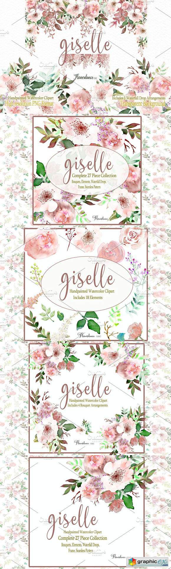 Watercolor Clipart Giselle