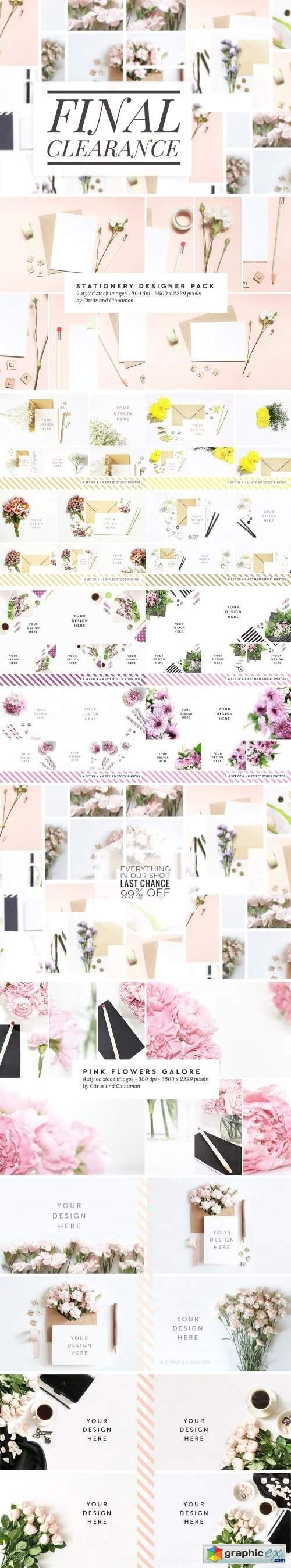 Styled Stock Photograpy - Cards and Invitation Mock Up - 99% OFF Final Clearance