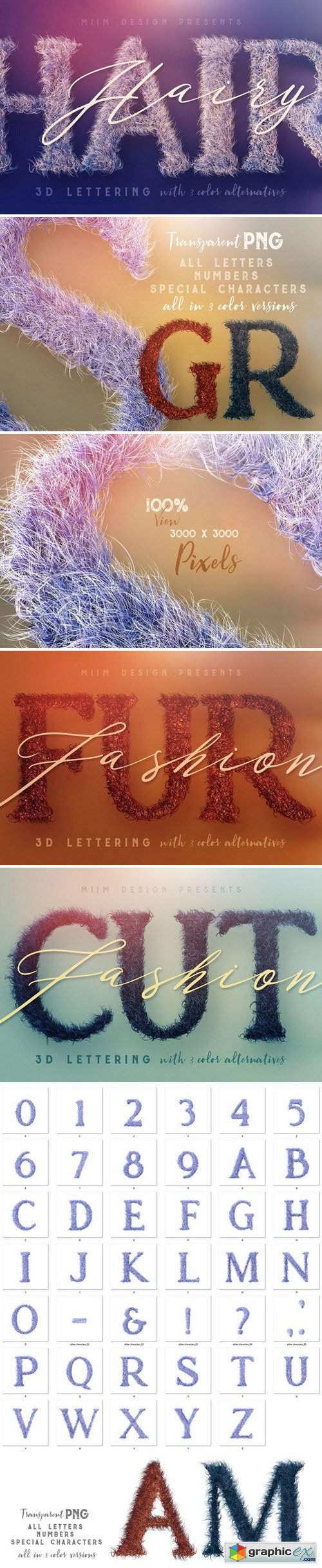 Hairy - 3D Lettering