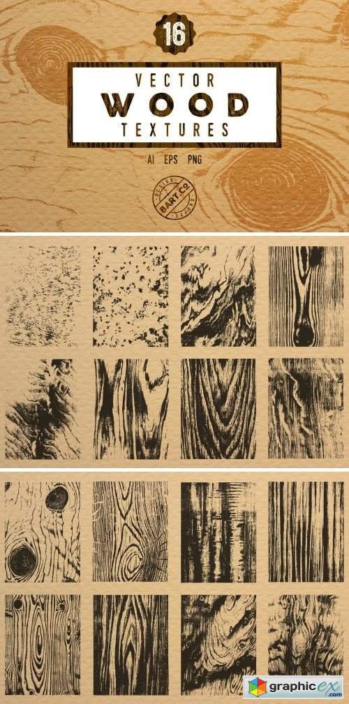 16 Vintage Wood textures