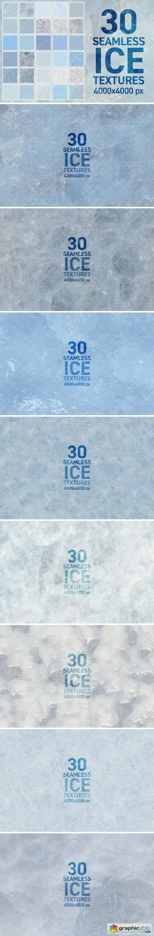 30 Seamless Ice Textures