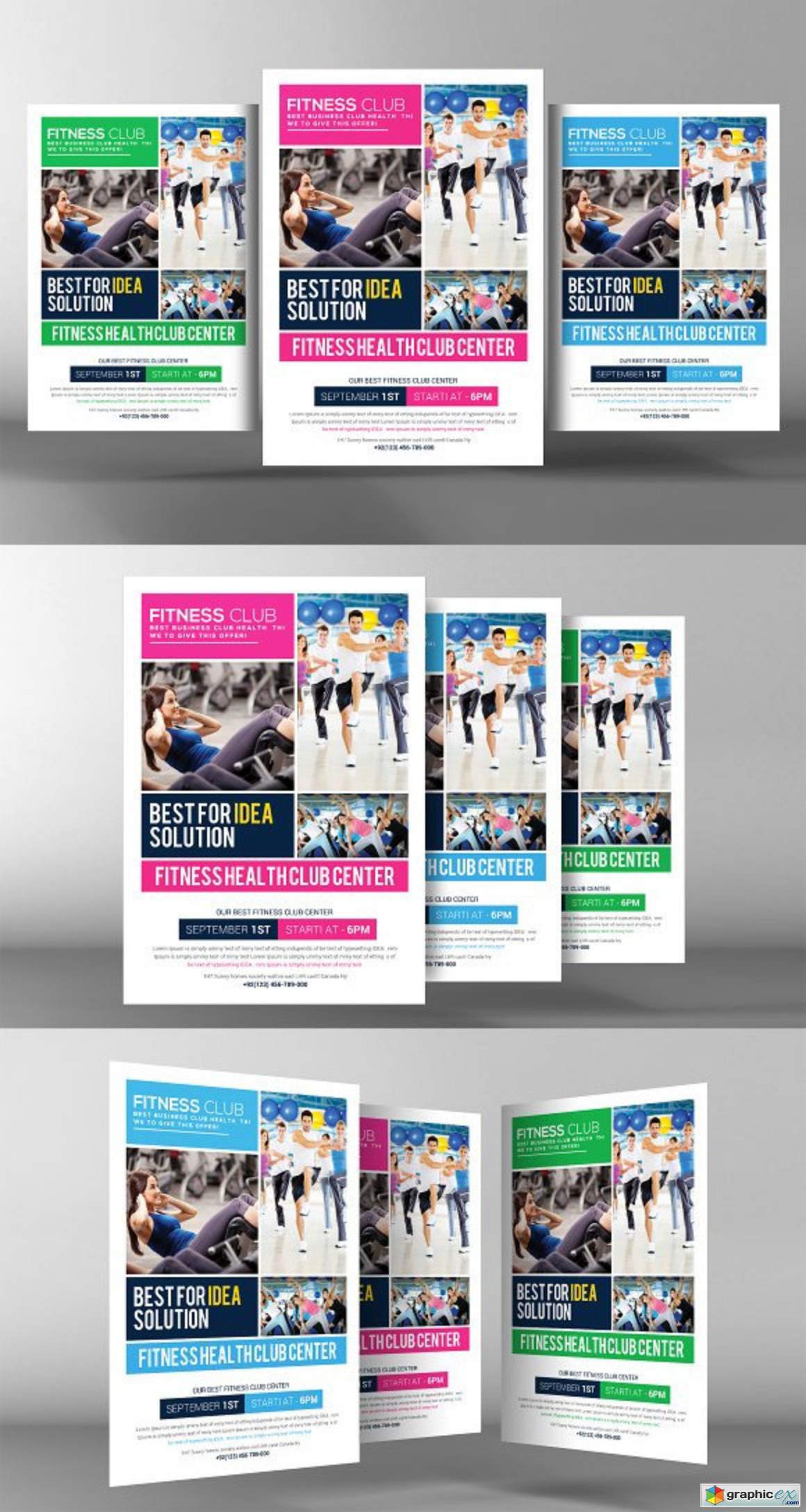Fitness Health Club Flyer Template