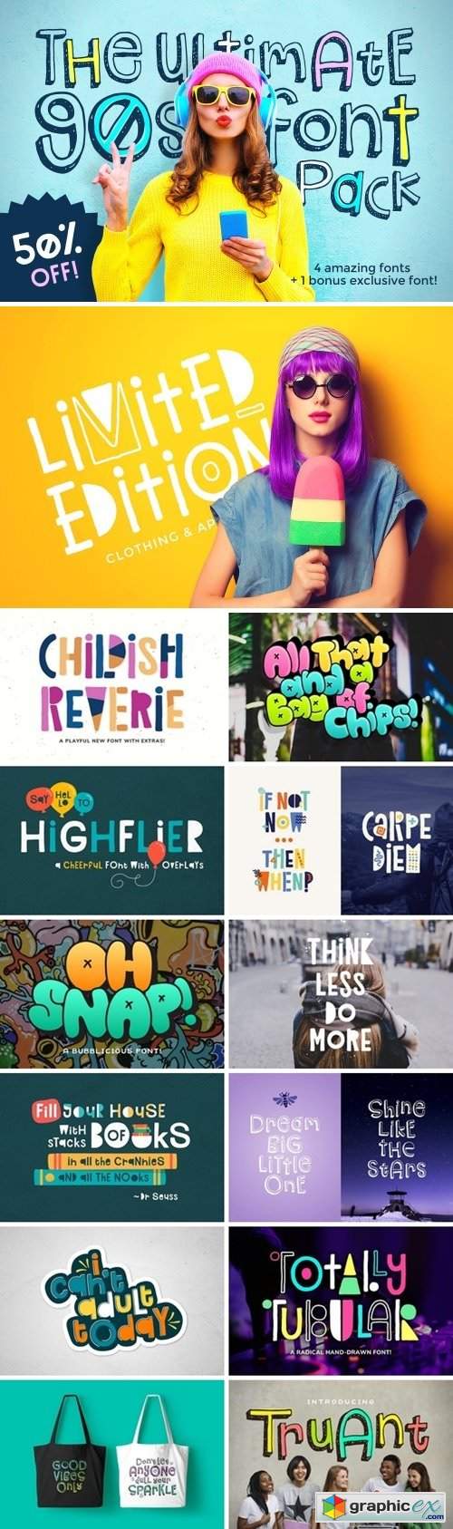 The Ultimate 90s Font Pack