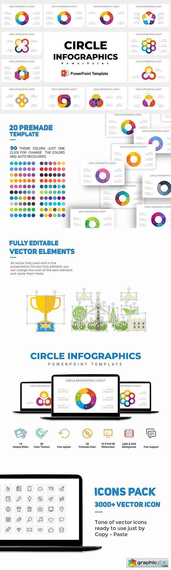 Circle infographics PowerPoint