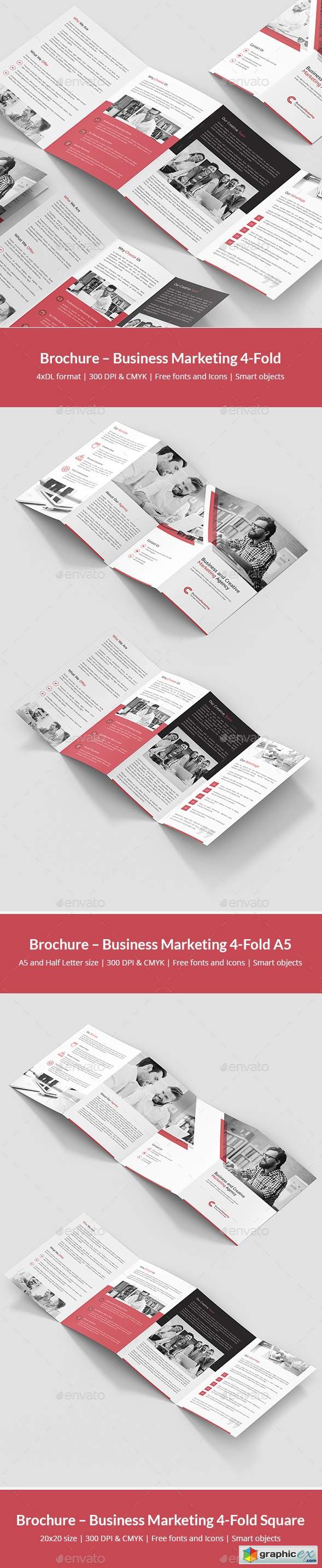 Business Marketing – Brochures Bundle Print Templates 10 in 1