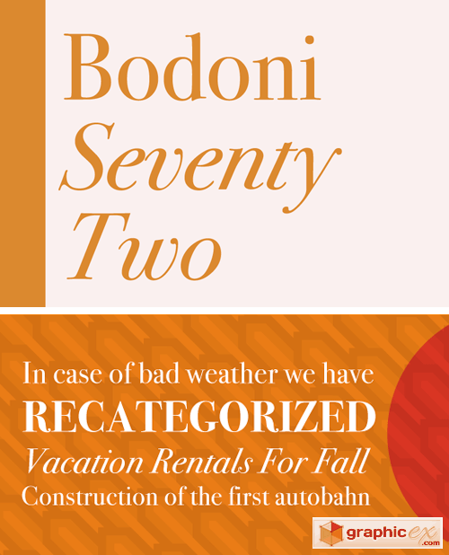 ITC Bodoni Seventy-Two Font Family