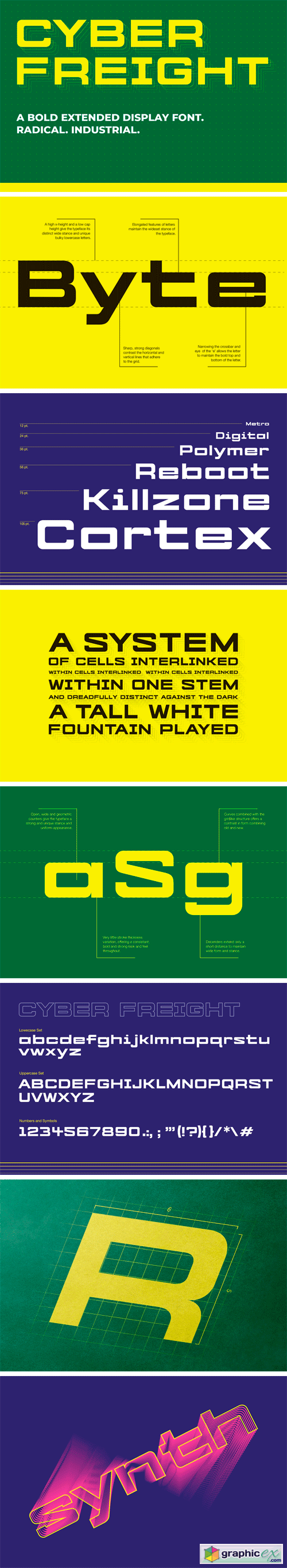 Cyber Freight - Industrial Sans Font
