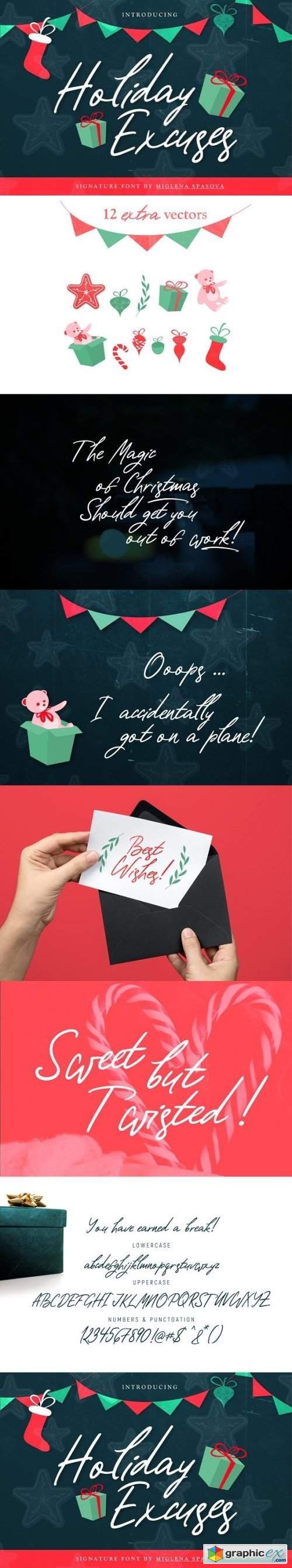 Holiday Excuses Vector Pack