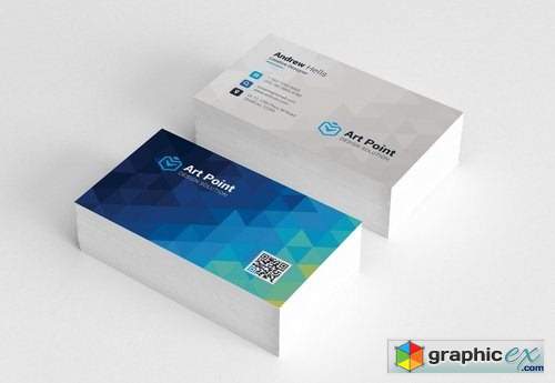 Polygon Background Business Cards