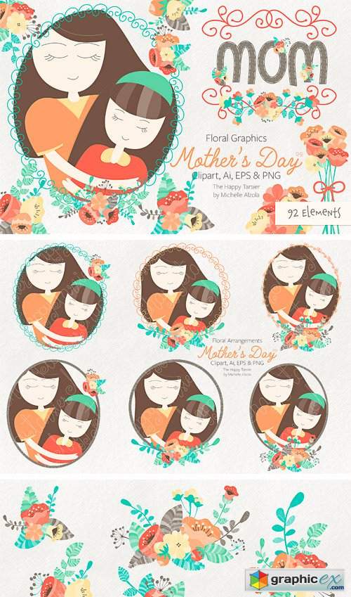 Mother's Day Clipart and Vector Grap