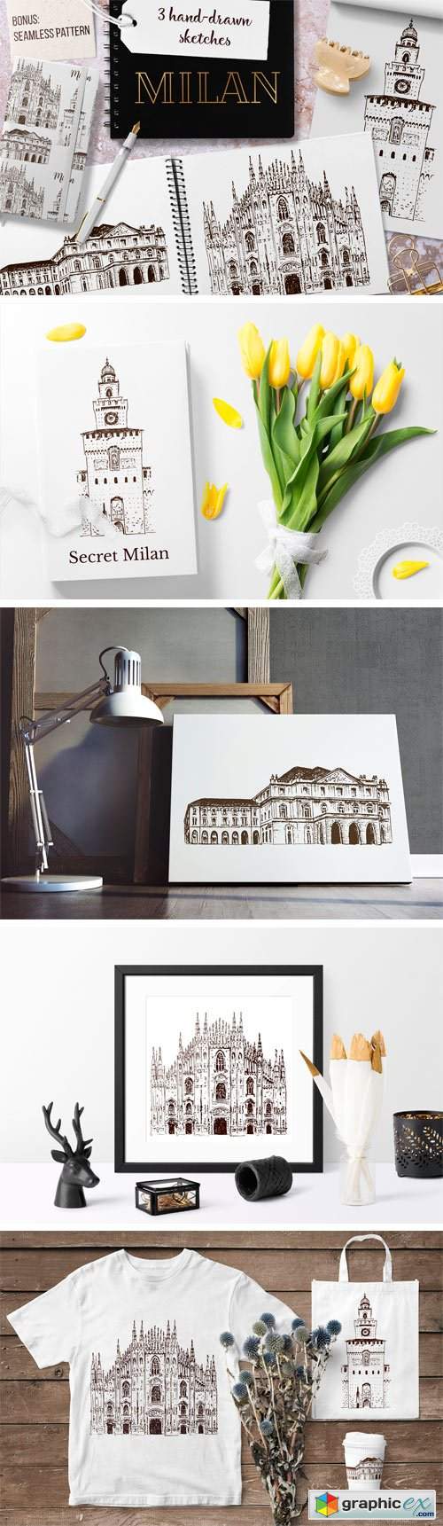 Set of Milan Sketches
