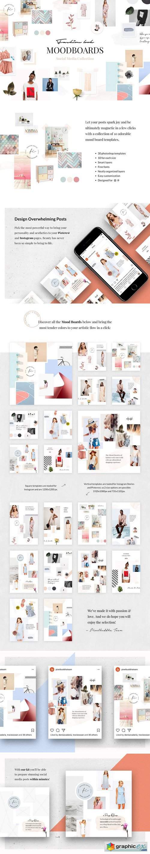 Fashion Look Mood Boards Collection