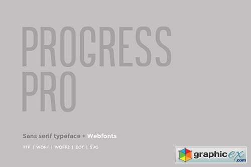 Progress pro - Modern Typeface + WebFont
