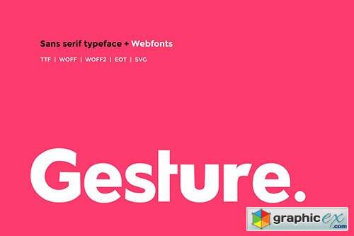 Gesture - Modern typeface + WebFont