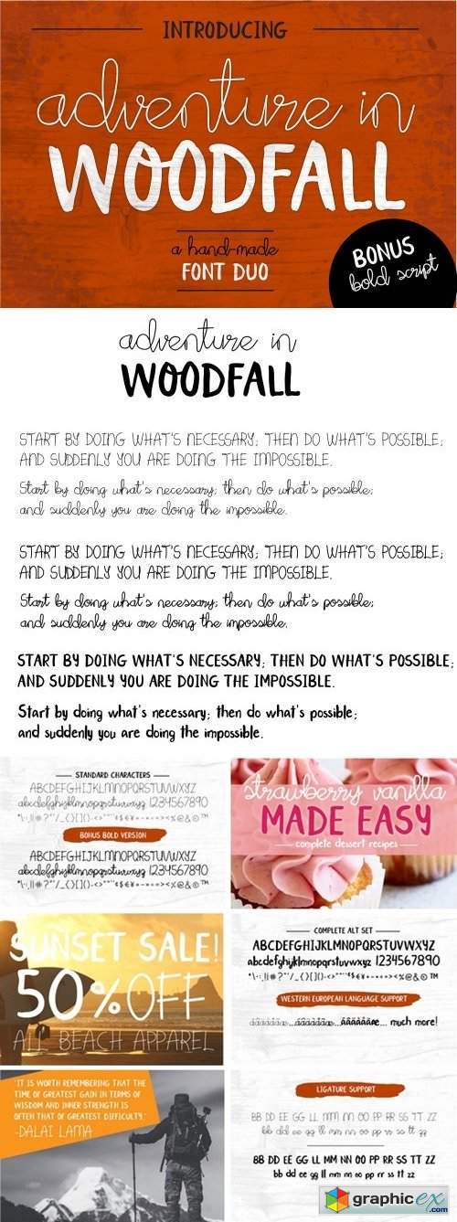 Adventure in Woodfall - Font Duo
