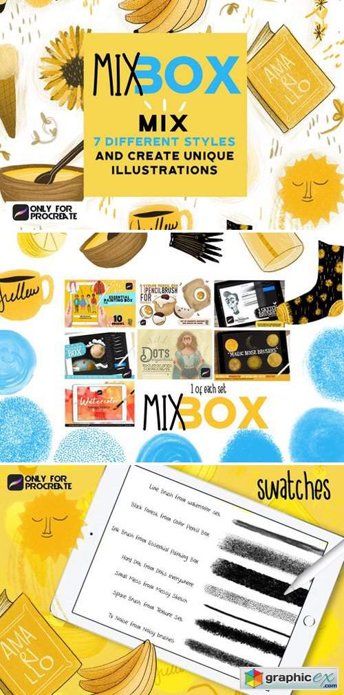 Mix Box brushes for Procreate