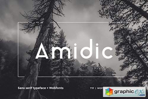 Amidic - Modern San-serif Typeface + WebFont
