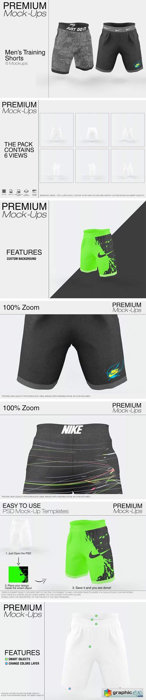 Men's Training Shorts Mockup