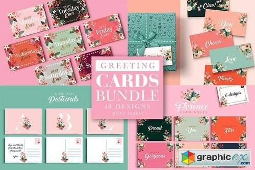Greeting Cards Bundle - 48 Designs!