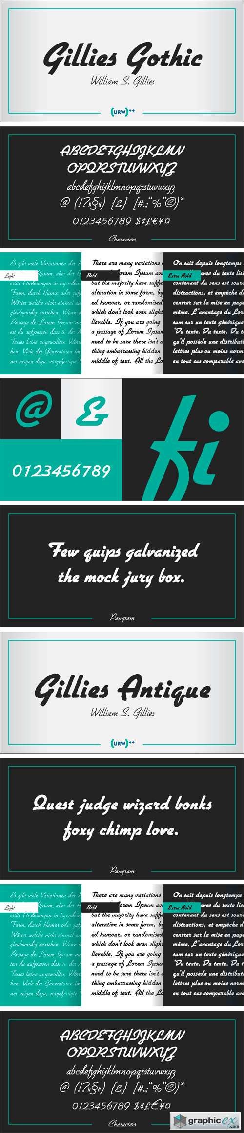 Gillies Gothic Font Family
