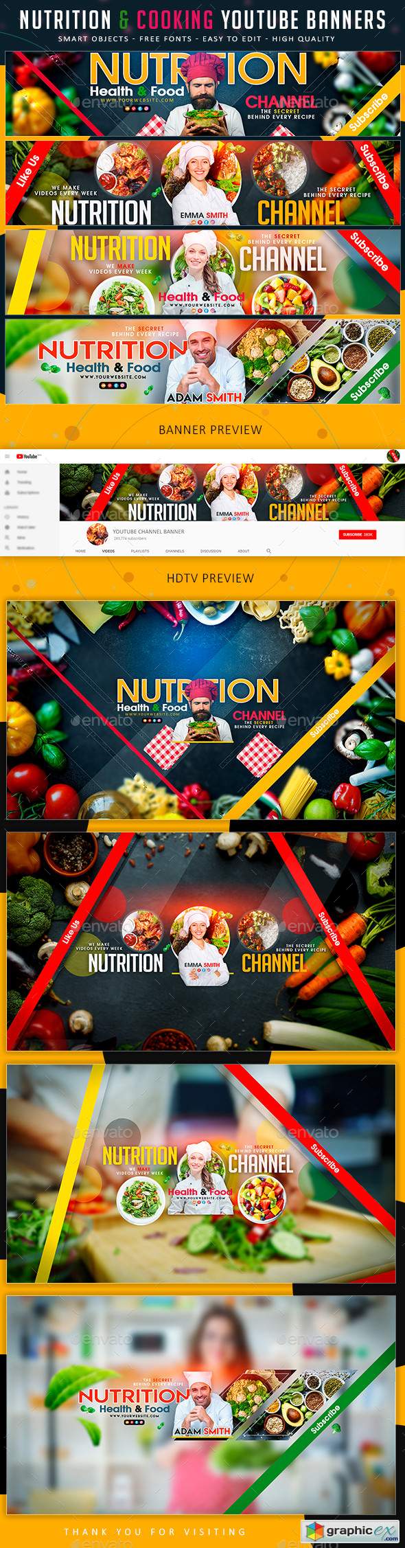 Nutrition & Cooking YouTube Banner