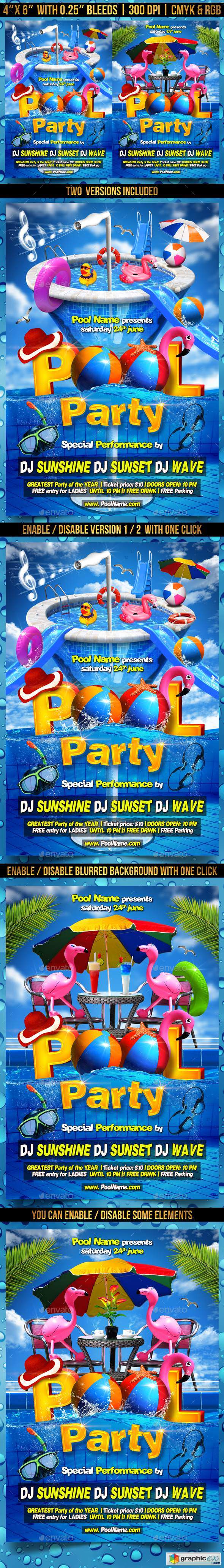 Pool Party Flyer Template 21956503