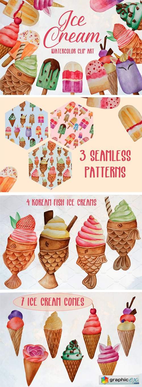 Ice Cream Clip Art Set