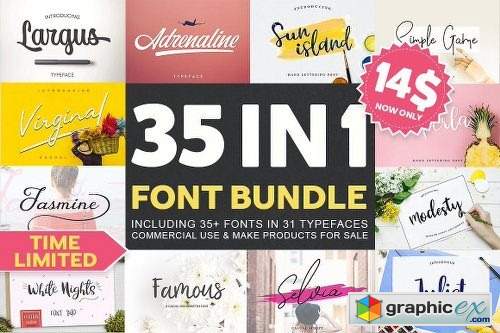 35 IN 1 Font Bundle SALE!