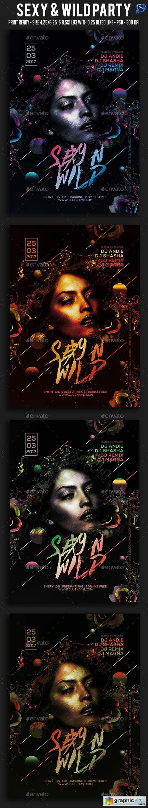 Sexy & Wild Party Flyer